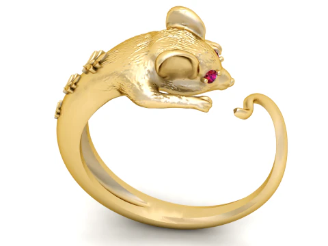 MPrimary TitleProduct NamePendant14K Gold Animated Mouse Pendant with Diamond AccentsThe Genius Ar 3D Print Model