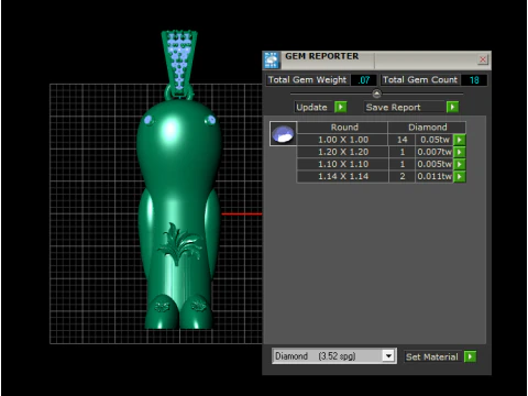 Luxury Diamond-Set Gold Guardian Idol Pendant Modern Minimal Spiritual Charm 3D Print Model