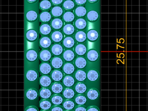 Colgante de barra con pav&eacute; de diamantes Charm de oro rectangular de lujo Modelo de impresión 3D