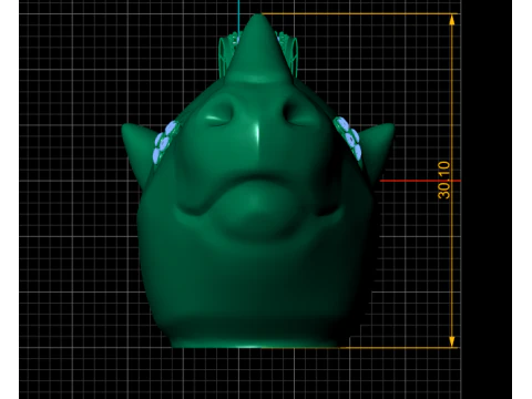 Luxury Rhino Head Gold Pendant with Blue Sapphire Accents 3D Print Model