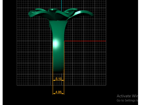 Royal Bloom Flower Ring Emerald Center 3D Printable 3D Model
