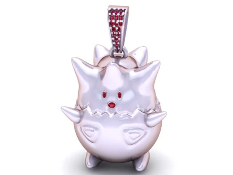 Cute Monster Charm Pendant Emerald Detail 3D Printable 3D Model