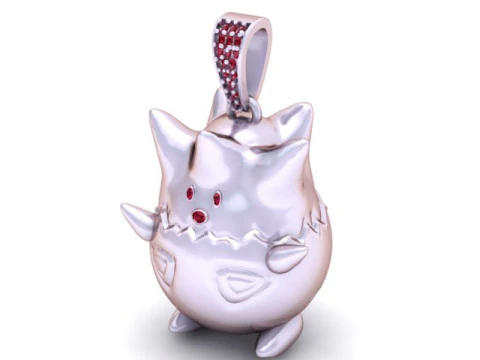 Cute Monster Charm Pendant Emerald Detail 3D Printable 3D Model