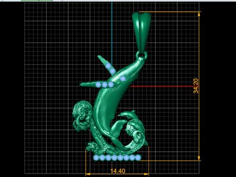 Luxury Swan Curve Diamond Pendant 3D Printable Jewelry Model 3D Model