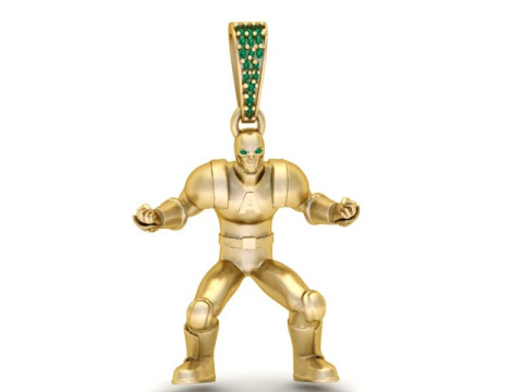 Superhero Armor Figure Pendant 3D Printable 3D Model