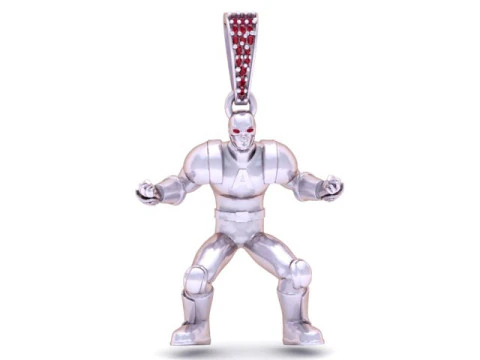 Superhero Armor Figure Pendant 3D Printable 3D Model