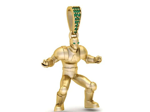 Superhero Armor Figure Pendant 3D Printable 3D Model