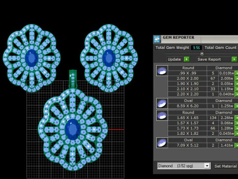 Elite Artisan Jewelry CAD Suite Botanical Statement Modern Geometric Filigree 3D Printable Mode 3D Print Model