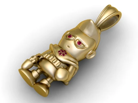 Roboter-Puppe-Anh&auml;nger 3D Modell