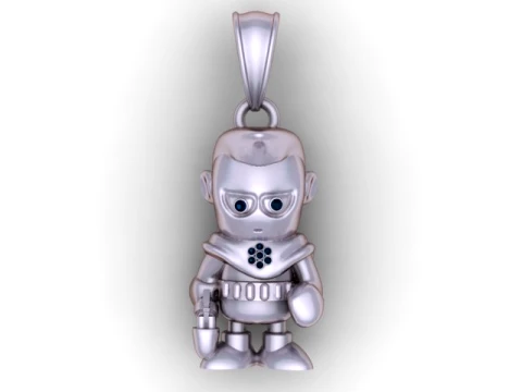 Robot Doll Pendant 3D Model