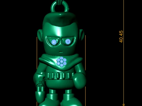 Robot Doll Pendant 3D Model