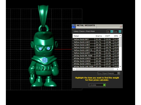Robot Doll Pendant 3D Model