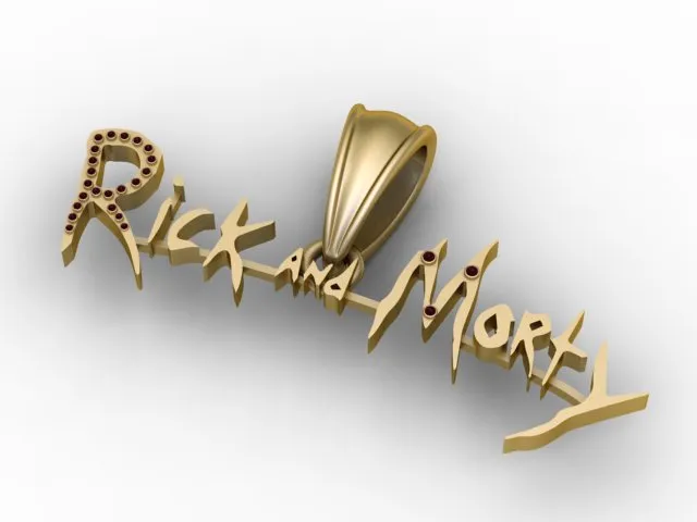 Name Text Pendant 3D Model .c4d .max .obj .3ds .fbx .stl .blend 