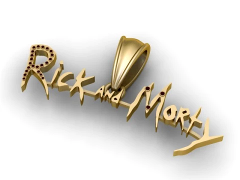 Name Text Pendant 3D Model