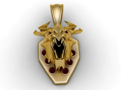 Dragon Head Pendant 3D Model