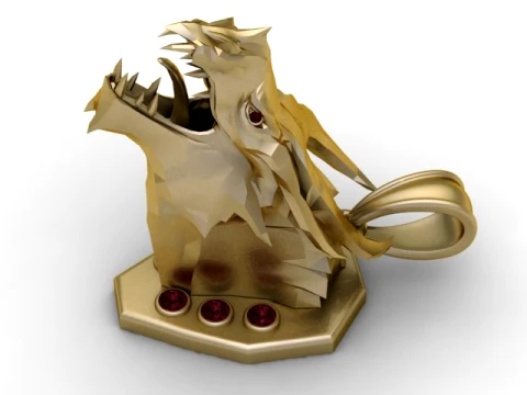 Dragon Head Pendant 3D Model