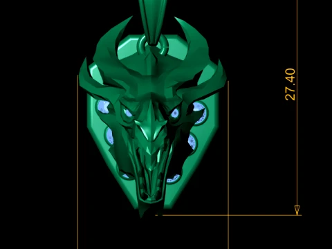 Dragon Head Pendant 3D Model