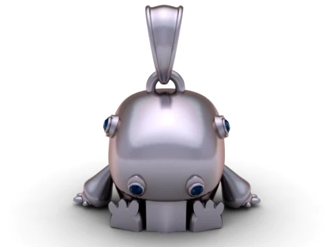 Cute Frog Pendant 3D Model