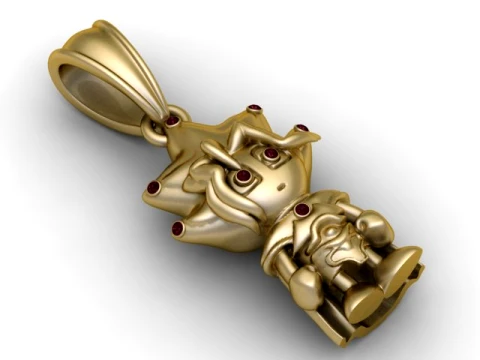 King Boy Pendant 3D Model