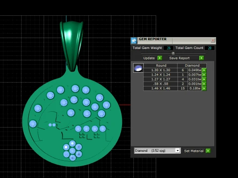 Snowman Scene Pendant 3D Model