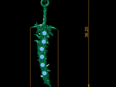Warrior Spike Sword 3D Model