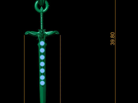 Dragon Warrior Sword 3D Model