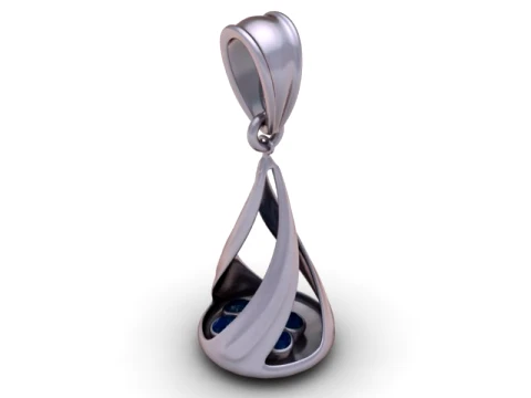 Royal Twister Pendant 3D Model