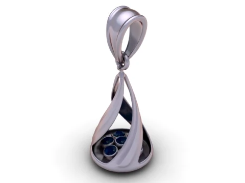 Royal Twister Pendant 3D Model