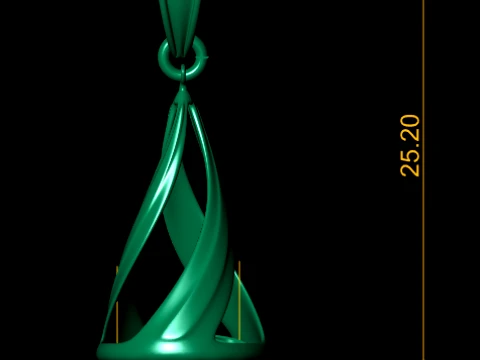 Royal Twister Pendant 3D Model