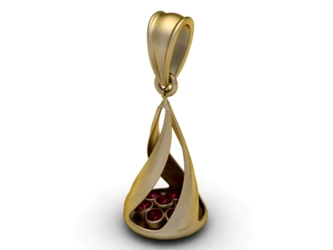 Royal Twister Pendant 3D Model
