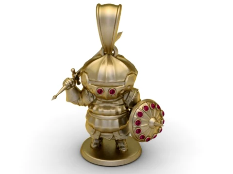 Monster Knight Pendant 3D Model