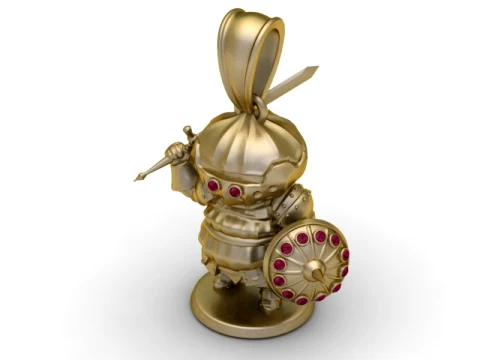 Monster Knight Pendant 3D Model