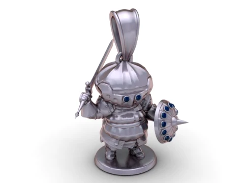 Monster Knight Pendant 3D Model