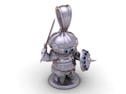 Monster Knight Pendant 3D Model