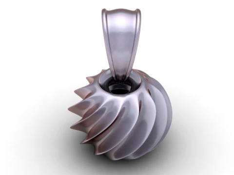 Shell Twist Pendant 3D Model