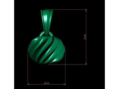 Shell Twist Pendant 3D Model
