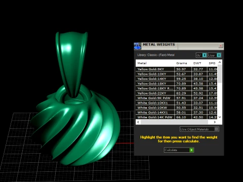Shell Twist Pendant 3D Model