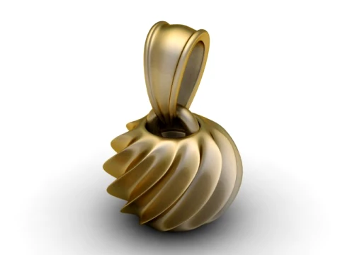 Shell Twist Pendant 3D Model