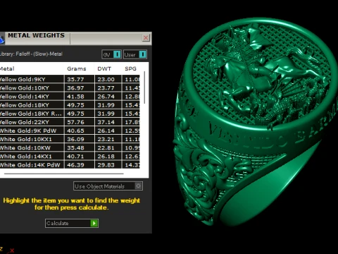 Royal Military Heritage Signet Ring 3D Print Model