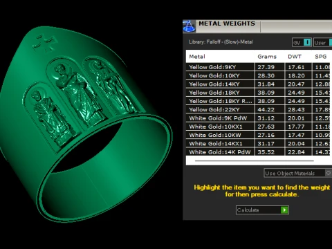 Sacred Saints Religious Band Ring 3D Print Model