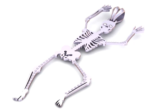 Dancing Skeleton Pendant 3D Print Model