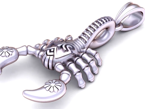 Golden Scorpion Pendant 3D Print Model