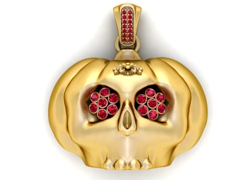 Colgante de piedras preciosas de calavera de calabaza Modelo de impresión 3D