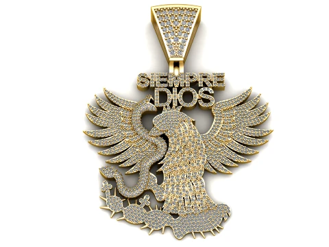 Siempre Dios Phoenix Pendant 3D Print Model