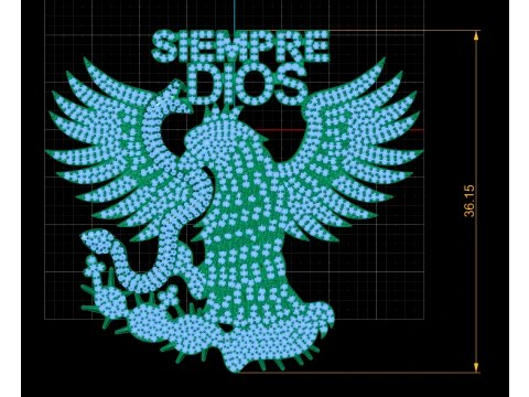 Siempre Dios Phoenix Pendant 3D Print Model