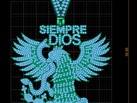 Siempre Dios Phoenix Pendant 3D Print Model