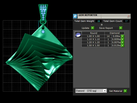 折り畳まれたページの幾何学的なペンダント 3Dプリントモデル