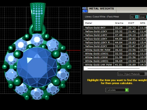 Luxury Emerald Halo Diamond Pendant 3D Printable Jewelry Model 3D Print Model