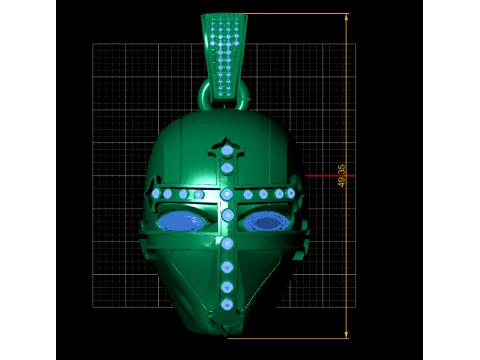 Luxury Knight Helmet Pendant 3D Jewelry Design 3D Print Model