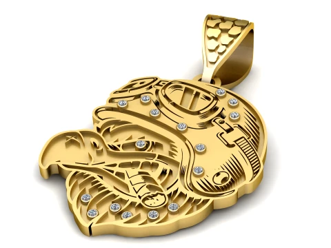 Smokin Eagle Warrior Pendant 3D Print Model